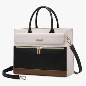 LOVEVOOK Crossbody Bag With Clutch, Black White Brown, NEW